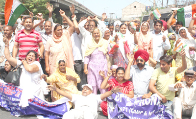 File Photo of of PoJK DPs Protesting in Jammu