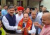 BJP National President J P Nadda visits Sri Raghunath ji Temple after chairing the Party leaders meeting at Jammu
