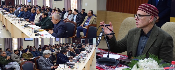 Chief Minister Omar chairing review meeting of Samba district at Samba-16