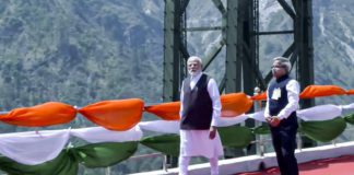 PM Modi visits Chenab Bridge; interacts with engineers, workers