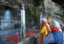 Amarnath Yatra 2026: LG Sinha performs ‘Pratham Puja’ At Holy Cave