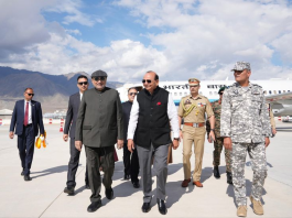 VP Radhakrishnan Arrives in Leh for 3-Day Visit Ahead of Yoga Day Celebrations