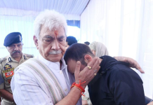 LG Meets Family of Martyred Policeman Ashiq Hussain Qureshi, Assures Full Support