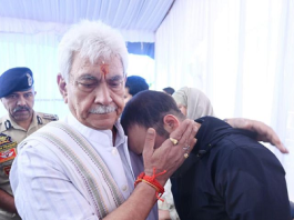 LG Meets Family of Martyred Policeman Ashiq Hussain Qureshi, Assures Full Support