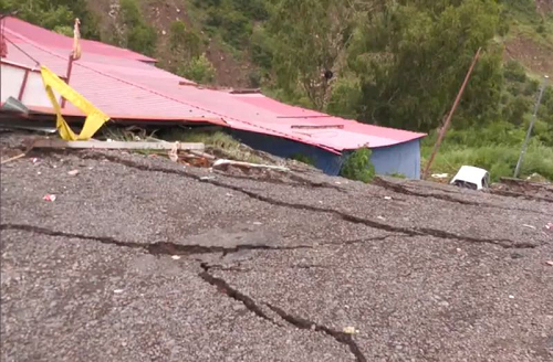 J&K: Land Subsidence Hits Highway In Udhampur, Seven Shops Damaged