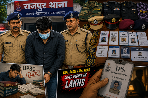 Failed UPSC Dream: Bureaucrat’s Son Held for Allegedly Posing as IPS Officer, RAW Agent and Soldier