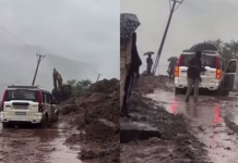 MP Mian Escapes Unhurt After Landslide Damages Convoy Vehicle on Jammu–Poonch Highway
