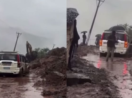 MP Mian Escapes Unhurt After Landslide Damages Convoy Vehicle on Jammu–Poonch Highway