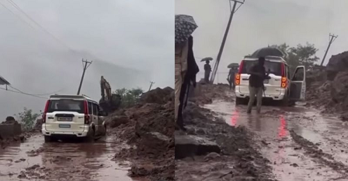 MP Mian Escapes Unhurt After Landslide Damages Convoy Vehicle on Jammu–Poonch Highway